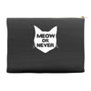 meow or never cat Accessory Pouches