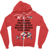 mama bear message Zipper Hoodie