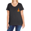 pizza christmas tree pocket Ladies Curvy T-Shirt