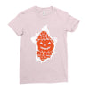 halloween pumpkins burst Ladies Fitted T-Shirt
