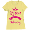 queens are born in february Ladies Fitted T-Shirt