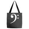 bass clef hat Tote Bags