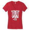 beer belly xray skeleton funny Women's V-Neck T-Shirt