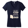 veteran dad 2 Women's V-Neck T-Shirt