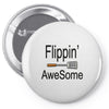 flippin awesome cooking greeting Pin-back button