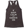keep calm and karate on Racerback Tank
