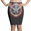 cotton captain america shield distressed, ideal gift or present Pencil Skirts