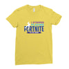 i Stopped Playing Fortnite To Be Here Ladies Fitted T-Shirt