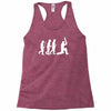 evolution of cricket white silhouette Racerback Tank