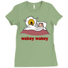 wakey wakey Ladies Fitted T-Shirt