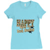 happy when duck hunting Ladies Fitted T-Shirt