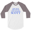 the man,myth,legend scott 3/4 Sleeve Shirt