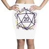 20 Dice Flowers Pencil Skirts
