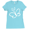 butterfly sticker vinyl Ladies Fitted T-Shirt