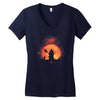 blood moon Women's V-Neck T-Shirt
