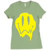 melting acid smiley face Ladies Fitted T-Shirt