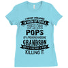 Super Cool Pops Of A Freaking Awesome Grandson Ladies Fitted T-Shirt