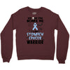 no one can scare me i am atomach cancer warrior Crewneck Sweatshirt