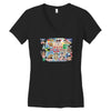 rude funny cotton dick of the world, ideal gift, birthday present Women's V-Neck T-Shirt