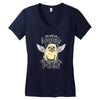 angel pug [converted] Women's V-Neck T-Shirt