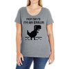 mom says Ladies Curvy T-Shirt
