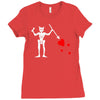 blackbeard's flag pirate edward teach Ladies Fitted T-Shirt