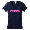 fighter breast cancer Women's V-Neck T-Shirt