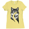 beauty or beast Ladies Fitted T-Shirt