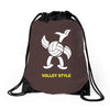 volleyball style sport funny gift present outdoor Drawstring Bags