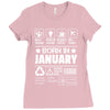Born In January Ladies Fitted T-Shirt