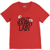 crazy rabbit lady V-Neck Tee