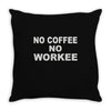 no cofeeee no workeeee Throw Pillow