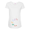 Baby Colorful Foot Maternity Scoop Neck T-shirt