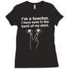 eyes in the back of my shirt Ladies Fitted T-Shirt