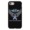 my hero is now my angel stomach cancer awareness iPhone 8 Case