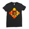 orange 18 Ladies Fitted T-Shirt