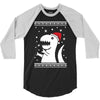 big trex santa ugly christmas 3/4 Sleeve Shirt