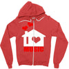 i love house music Zipper Hoodie