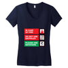 bat safety Women's V-Neck T-Shirt