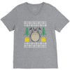 totoro ugly christmas V-Neck Tee