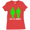 life is simple funny Ladies Fitted T-Shirt