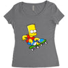 skate bart Women's Triblend Scoop T-shirt