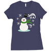 windy snowman Ladies Fitted T-Shirt