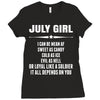 Super July Girl Ladies Fitted T-Shirt