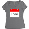 title of day of the week friday day of the week Women's Triblend Scoop T-shirt