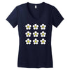 small daisies floral Women's V-Neck T-Shirt