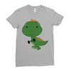 Cute Dinosaur Ladies Fitted T-Shirt
