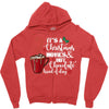 it's a christmas movies and hot chocolate kind of day Zipper Hoodie