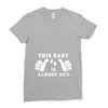This Baby is Almost Out Ladies Fitted T-Shirt