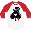 poker hat ace of spades 3/4 Sleeve Shirt